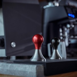 MHW-3BOMBER Compact Espresso Tamper Fit For 53mm Portafilter Stainless Steel Barista Espresso Tamper Coffee Bean Press Flat Base Red T5243R