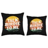 Talk Birdie To Me Funny Golf Golfing Pun Retro Sunset