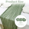 CLIUNT Pack of 4 Cheesecloth Table Runners Sage Green, 90