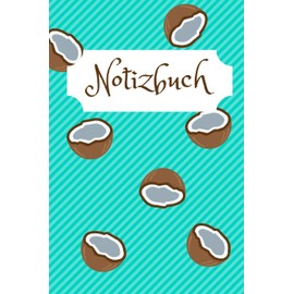 Notizbuch: Motiv: Kokosnuss für den Urlaub, die Arbeit oder den Alltag, 110 karierte Seiten, Format A5 (15cm x 23cm)