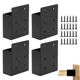 Rasugarlary Pergola Brackets for 2x4 Wood Posts, 4 Pcs Pergola Privacy Wall Brackets Post Side Rafter Bracket Deck Railing Bracket Connector (with Screws)