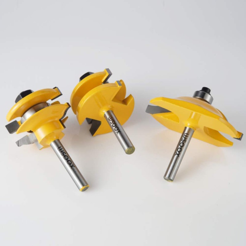 WSOOX 3 PCS Router Bit Set, Raised Panel Cabinet Door