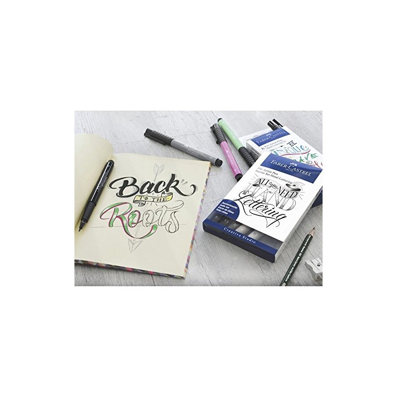 FABER-CASTELL - Pennarelli a inchiostro Pitt Artist Pen Lettering, 6