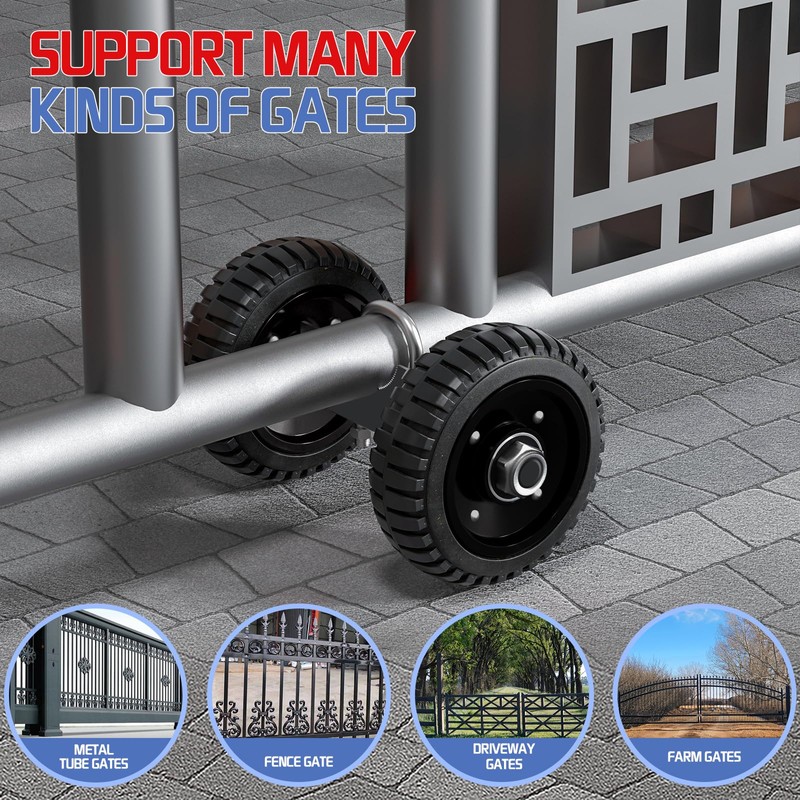 USCaster Rolling Gate Wheel for Sliding, Chain Link, Metal Fences