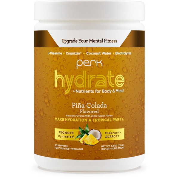 Perk Hydrate Pina Colada Flavored Electrolyte Drink Mix Powder (30