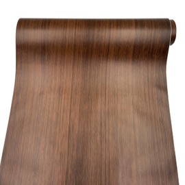 Yifely Brown Wood Grain Drawer Paper Self Adhesive Shelf Liner Slinding Door Night Stand Sticker 17.7 Inch by 9.8 Feet