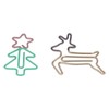 100pcs Paper Clips Lovely Christmas Tree and Deer Shape Metallic