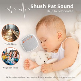 White Noise Machine, Sleeping Sound Machine, 30 Hours, 17 Sounds, 4 Timer, Memory, Noise Machine for Travel Home, Mini Sound Therapy for Baby Adults