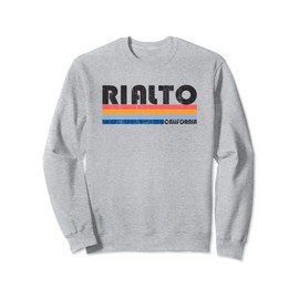 Zeigen Sie Ihren Rialto, CA Heimatstadt Stolz mit diesem Retro 70er 80er Jahre Sweatshirt