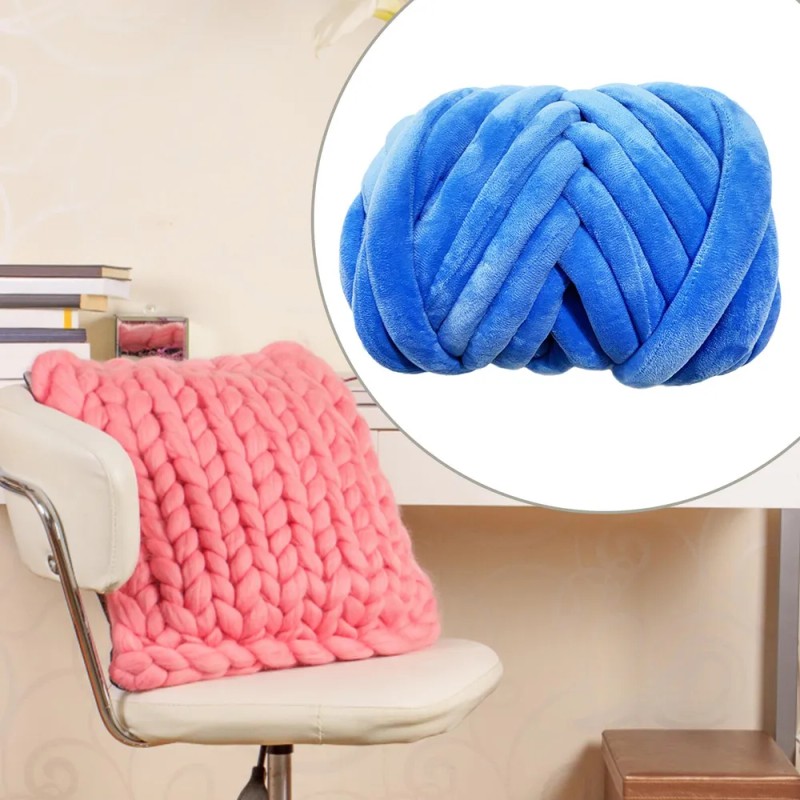 Chunky Yarn Crocheting Length 787.4inch Bulky Yarn Arm Blue