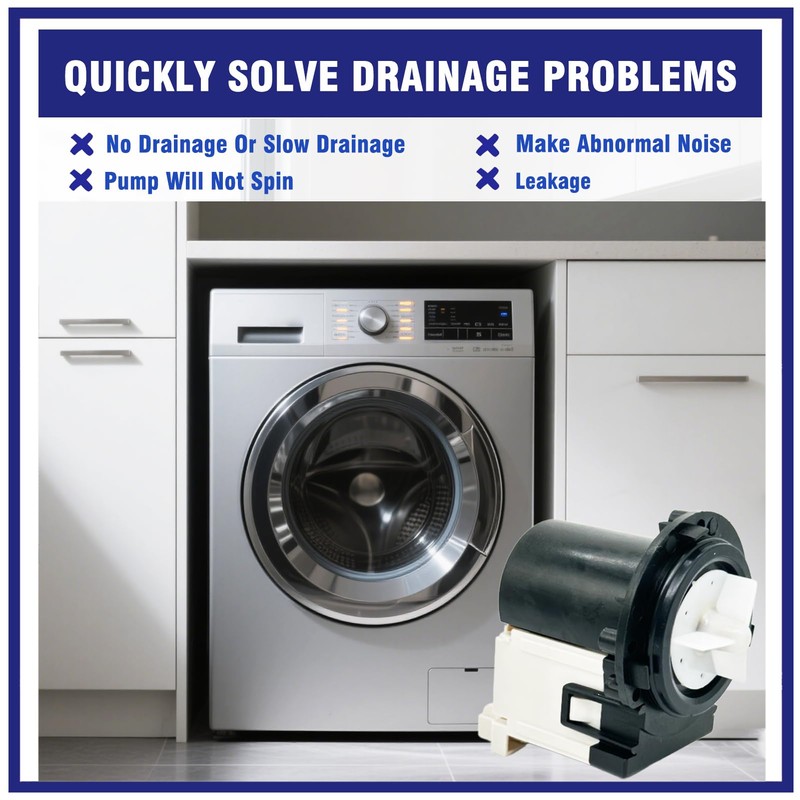 Washer Drain Pump for LG WM3470HVA, WM3370HVA, WM2501HWA, WM3570HVA