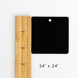 200 etiquetas de regalo de papel con 200 cuerdas de algodón negro, etiquetas colgantes en blanco para manualidades, boda, regalo de día festivo (negro)