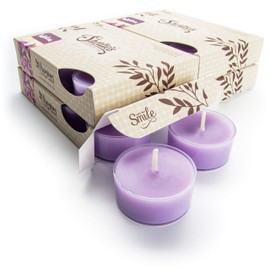 Pure Wisteria Premium Tealight Candles Bulk Pack - Highly Scented with Essential & Natural Oils - 24 Purple Tea Lights - Beautiful Candlelight - Made in The USA - Flower & Floral Collection