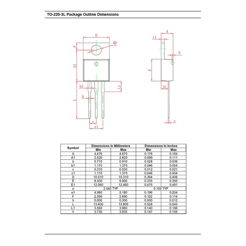 Chanzon LM317T TO-220-3L Positive Adjustable Voltage Regulator IC, Three Terminal