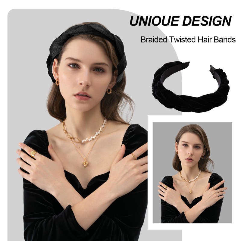 Dirndl Headband (Black, One Size)