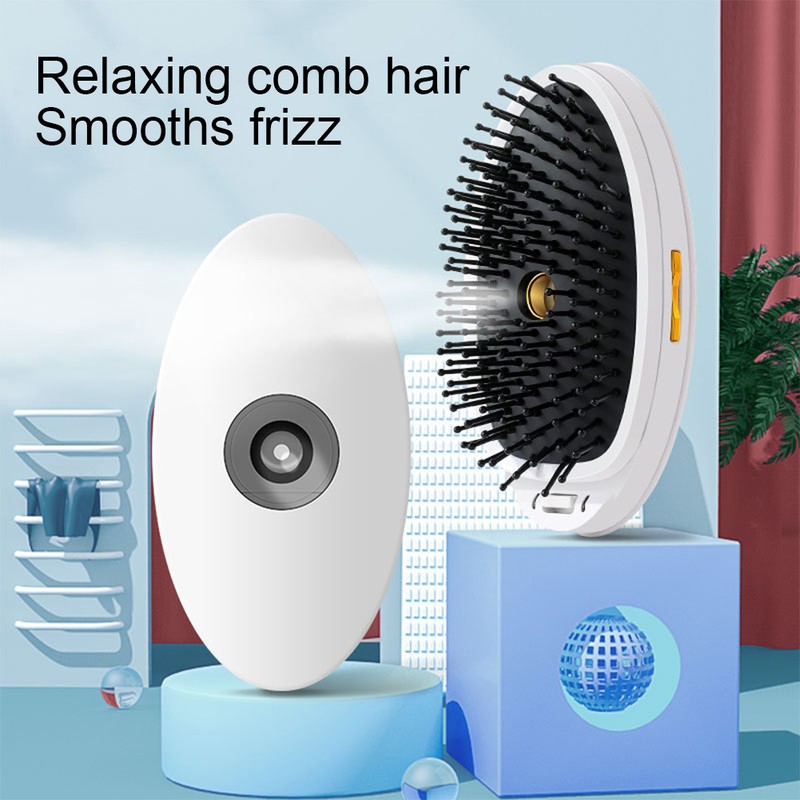 Electric Ionic Hairbrush Portable Electric AntiStatic Straight Hair Massage Comb