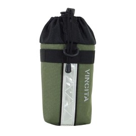 Vincita Voyage Stem Bag Bike Water Bottle Holder Insulated Stem Bag Handlebar Attachment Cup Holder Food Snack Storage for Folding Bikes. (Green, Medium)…