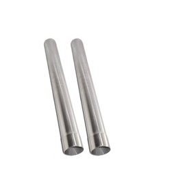 TORDXICS Universal Exhaust Pipe Tube 2" x 18" Length Stainless Steel Tailpipe Exhaust Muffler Straight Pipe for Stainless Steel Fit 2 Inch Exhaust System 2PC