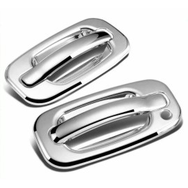 1clickautoacc 99-06 Chevy Silverado Triple Chrome Plated 2 Door Handle W/O PSG Keyhole Cover