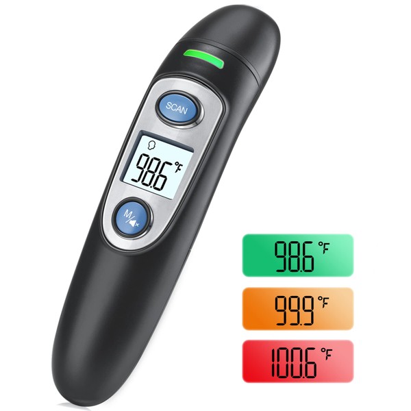 GoodBaby Non-Contact Forehead Thermometer, Digital Thermometer for Adults and Kids, Fast & Accurate with Fever Alarm Memory Function