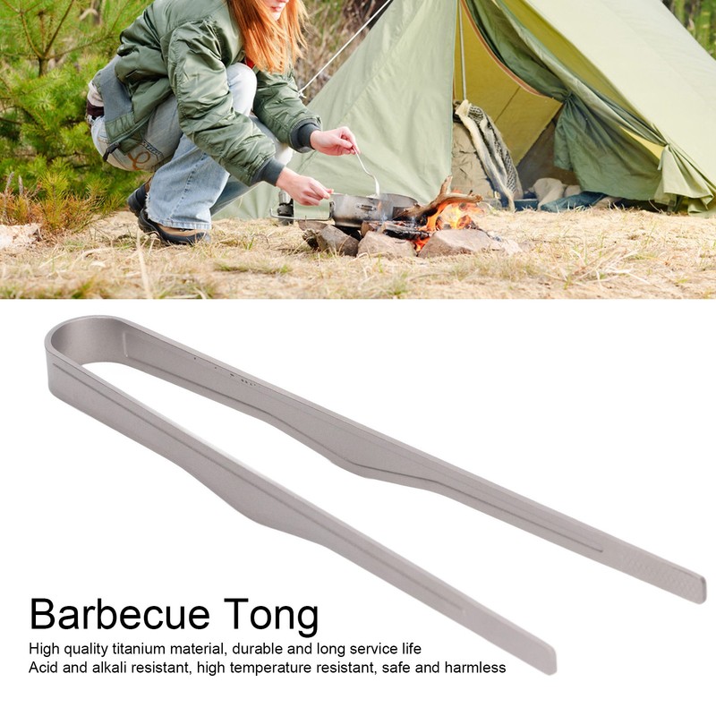 Outdoor Barbecue Clip Multifunctional BBQ Tong Heat Resistant Titanium Food