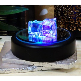 Ebros Colorful 4 LED Light Mirror Slim Base For Crystal Acrylic Glass Art 4"D