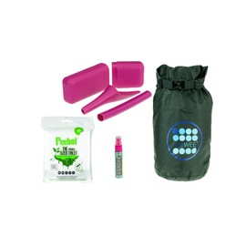 SHEWEE Out & About Pack - Reusable Pee Funnel – The Original Female Urination Device Since 1999! Quickly, Easily and Discreetly, Wee Standing Up Without Removing Clothing (Pink)