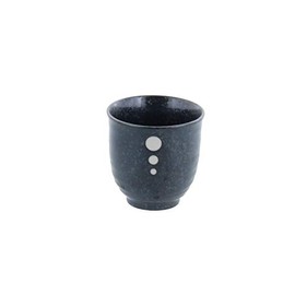 Tableware sn-013-02 Japanese Tableware, Polka Dot, Long Teacup (Dotted Monotone Series), Black