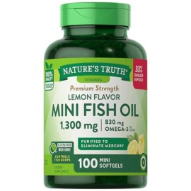 natures truth Nature's Truth Fish Oil 1,340 mg Mini Softgels Lemon 100 EA