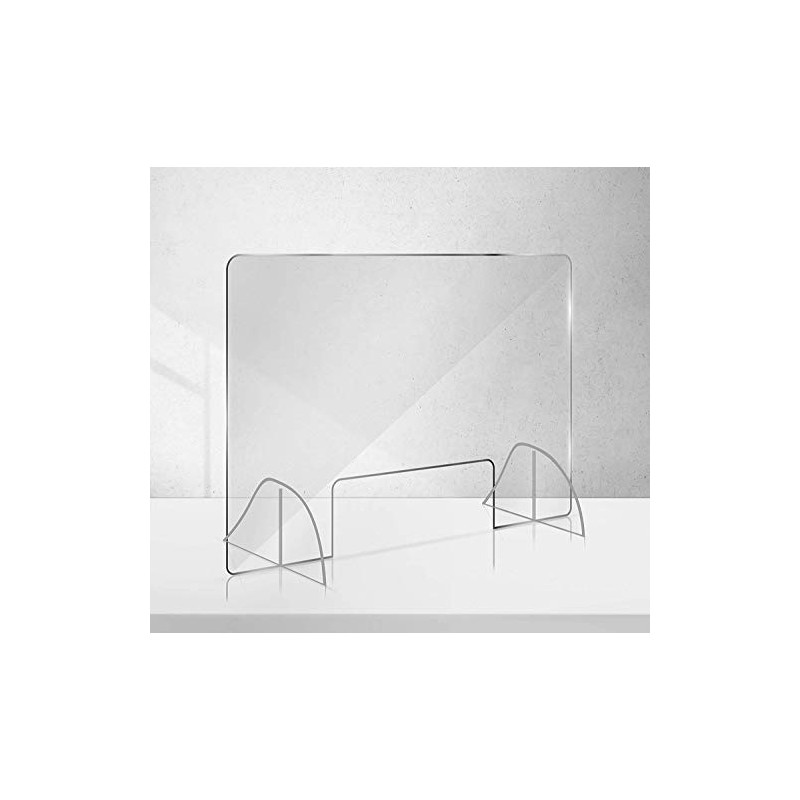 Manschin-Laserdesign Acrylic Protective Shield, Sneeze Protection, Spit Protection, Counter Stand,