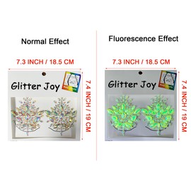 Glow in The Dark Body Gems Stick on Luminous Body Jewery Glitter Women Makeup for Festival Party, 2-Pack