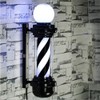 MIUXIU Barber Pole Black White LED Light,Traditional Barber Pole Outside