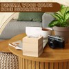 Wonderjune 6 Pcs Wood Tissue Box Cover for DIY Unfinished
