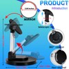 LUAZEX Portable Makeup Mirror with Stand, Black Metal Frame, 3.86