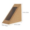 Yardwe 50pcs Triangle Sandwich Boxes with Window Kraft Paper Sandwich