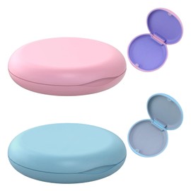 2 Scatole per Bite e Allineatori, Compatibili con Invisalign, per Bite Invisibili, Protesi Dentali, Allineatori, Protettori Bucali, Bite Notturni, Blu & Rosa