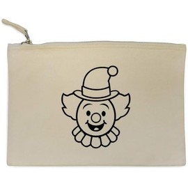 'Cute Happy Clown' Canvas Clutch Bag/Accessory Case (CL00039925)