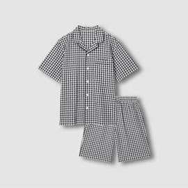 JAJU [JAJU] Men's Seersucker 5-part Pajama Set_Light Charcoal
