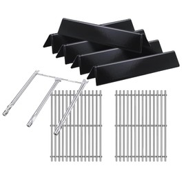 Votenli 7639 17.4 Inches Grid Grates 7636 Flavorizer Bar with 69787 Burner for Weber Replacement for Spirit 300 Series,for Spirit E-310, E-330, E-320, S-310/320/330Cooking Gas Grills