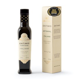 Entimio Cortese Organic Italian Extra Virgin Olive Oil from Italy, 800+ mg/kg High in Polyphenols, 2025 Gold Winner, Tuscany Early Harvest evoo, Cold Extracted, Lab Tested - 8.5 fl oz
