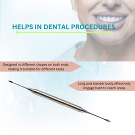 Dental Periosteal Elevator BUSER with Hollow Handle Made of Stainless Steel Double Ended Instrument Used for Oral Implant Surgical Procedures