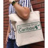 Cospa Yurucamp Caribou Large Tote NATURAL Approx. H 15.7 x
