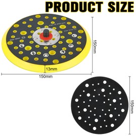NewZC 6 Inch Sanding Disc 150 mm Compatible with Mirka Abranet Ceros Deros - Sanding Plate Polishing Pads Set 52 Holes 5/16 Thread Sanding Discs Polishing Disc for Random Orbital Sanders Angle Grinder