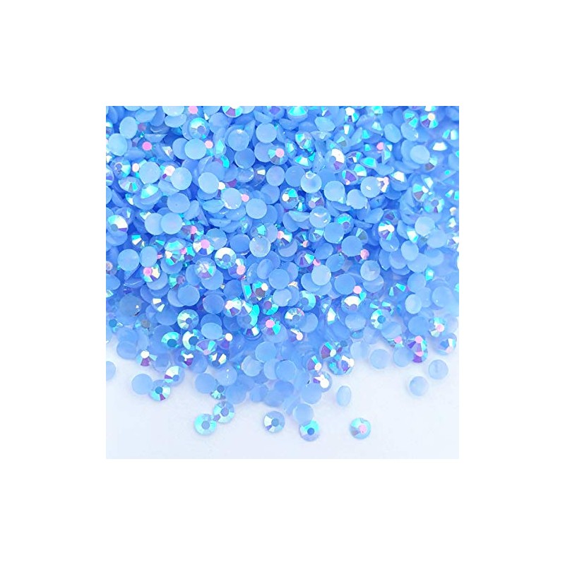MajorCrafts 500pcs 6.5mm ss30 Jelly AB Flat Back Round 14