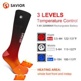 Heated Socks, Battery Rechargeable Electric Heating Socks, Thermal Warm Socks for Men Women Hiking Camping Winter Footwarmers (Black Grey, Small)