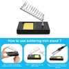 60W Soldering Iron Kit, Adjustable Temperature Welding Tool with LCD