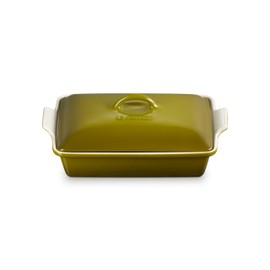 Le Creuset Stoneware Heritage Rectangular Covered Casserole, 4 qt., Olive
