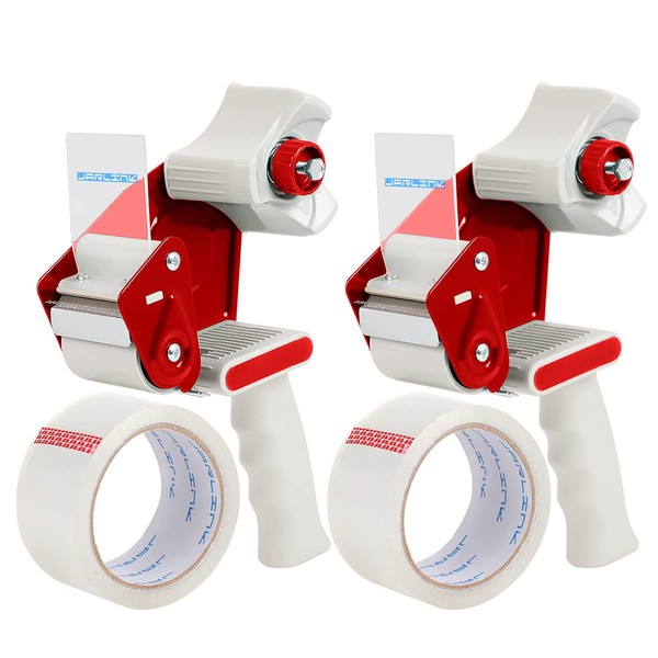JARLINK Packing Tape Dispenser Gun (2 Pack) with 2 Rolls
