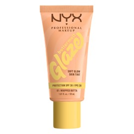 NYX Professional Makeup Skin Tint, Buttermelt Glaze Soft Glow Skin Tint for Face, with Niacinamide, Shea Butter and Mango Butter, with Up To 12 Hour Wear and SPF 30, Shade: Whipped Butta