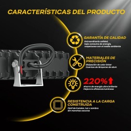 Par Faros Auxiliars 56 Leds Focos Lupa Para Moto Autos 168w